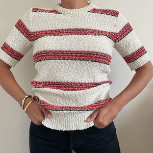 Givenchy Sport Short Sleeve Sweater with Stripes